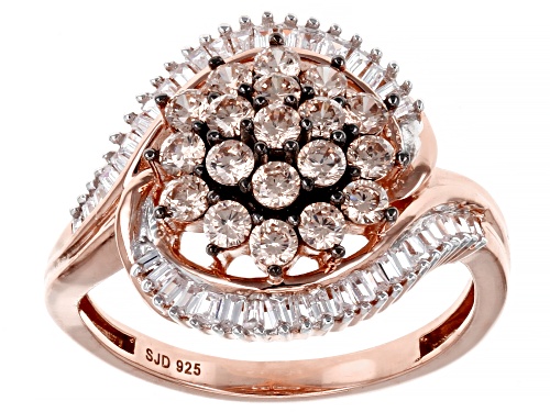 Photo of Bella Luce® 1.86ctw Champagne And White Diamond Simulants Eterno™ Rose Ring(1.12ctw DEW) - Size 10