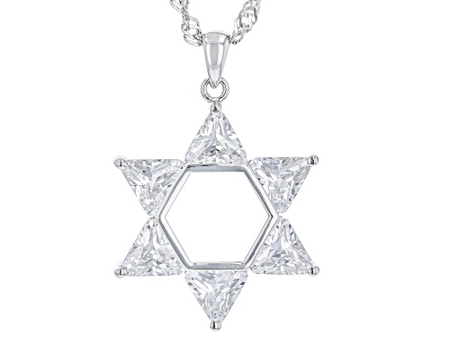 Photo of Bella Luce® 4.99ctw White Diamond Simulant Rhodium Over Silver Pendant With Chain(3.02ctw DEW)