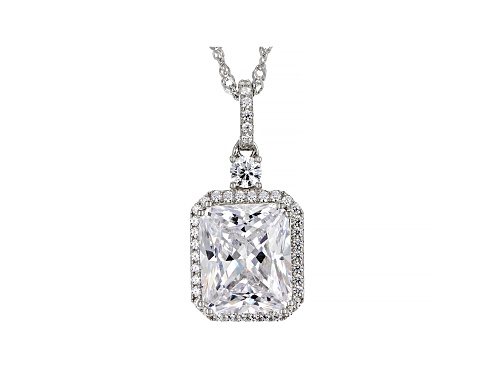 Photo of Bella Luce® 11.79ctw White Diamond Simulant Platinum Over Silver Pendant With Chain (7.14ctw DEW)
