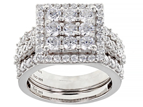 Bella Luce® 4.00ctw White Diamond Simulant Platinum Over Sterling Silver 3 Ring Set(2.42ctw DEW) - Size 12