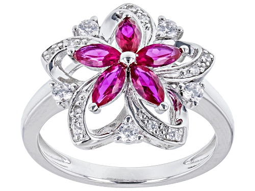 Photo of Bella Luce® 2.23ctw Lab Created Ruby And White Diamond Simulants Platinum Over Sterling Silver Ring - Size 12
