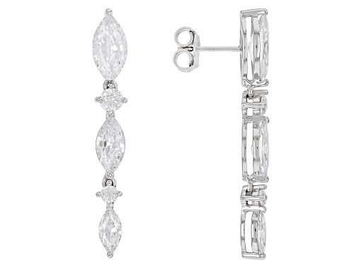 Photo of Bella Luce® 9.62ctw White Diamond Simulant Rhodium Over Sterling Silver Earrings(5.83ctw DEW)