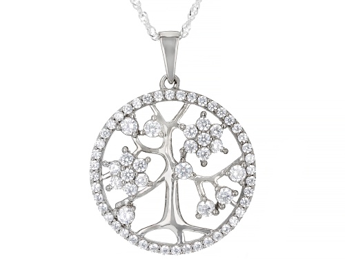 Photo of Bella Luce® 3.00ctw White Diamond Simulant Platinum Over Sterling Silver Pendant With Chain