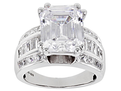 Bella Luce® 12.70ctw White Diamond Simulant Platinum Over Sterling Silver Ring - Size 11