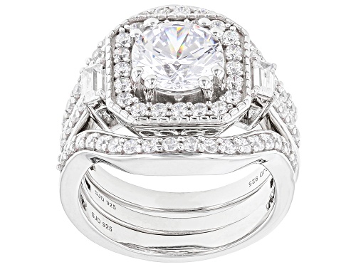 Photo of Bella Luce® 5.25ctw White Diamond Simulant Platinum Over Sterling Silver 3 Ring Set - Size 10
