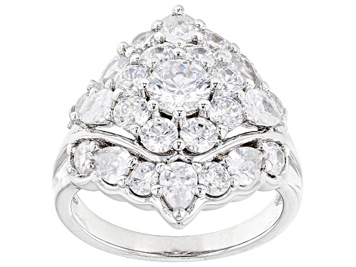 Bella Luce® 5.19ctw White Diamond Simulant Platinum Over Sterling ...