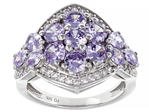 Photo of Bella Luce® 5.56ctw Lavender And White Diamond Simulants Rhodium Over Sterling Silver Ring - Size 6