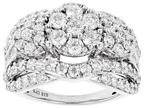 Bella Luce® 4.00ctw White Diamond Simulant Platinum Over Sterling Silver Ring (2.42ctw DEW) - Size 10