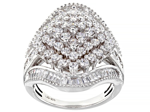 Photo of Bella Luce® 4.30ctw White Diamond Simulant Platinum Over Sterling Silver Ring(2.60ctw DEW) - Size 11