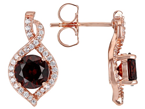 Photo of Bella Luce® 3.02ctw Mocha And White Diamond Simulants Eterno™ Rose Earrings