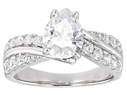 Photo of Bella Luce® 3.39ctw White Diamond Simulant Rhodium Over Sterling Silver Ring(2.05ctw DEW) - Size 10