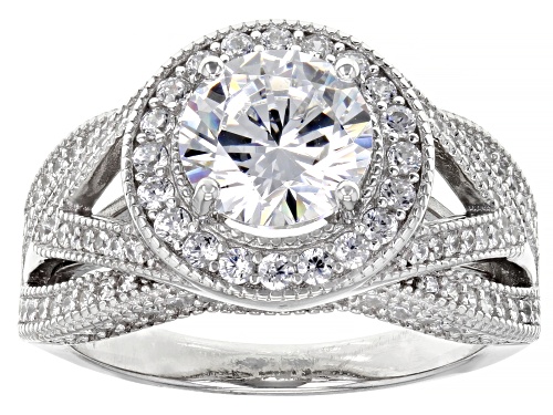 Bella Luce® 5.00ctw White Diamond Simulant Rhodium Over Sterling Silver Ring - Size 12