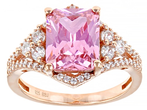 Photo of Bella Luce® 6.11ctw Pink And White Diamond Simulants Eterno™ Rose Ring(3.70ctw DEW) - Size 6