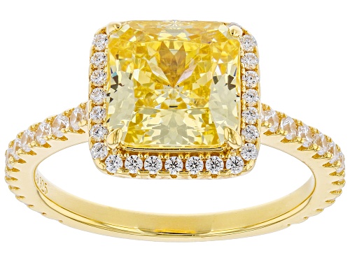 Bella Luce® 6.28ctw Canary And White Diamond Simulants Eterno™ Yellow Starry Cut Ring - Size 10