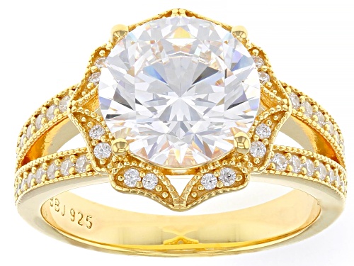 Bella Luce® 7.66ctw White Diamond Simulant Eterno™ Yellow Ring(4.64ctw DEW) - Size 10
