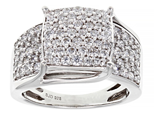 Bella Luce® 4.00ctw White Diamond Simulant Rhodium Over Sterling Silver Ring(2.42ctw DEW) - Size 5
