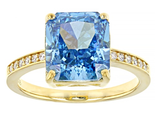 Photo of Bella Luce® 8.68ctw Blue And White Diamond Simulants Eterno™ Yellow Starry Cut Ring - Size 9