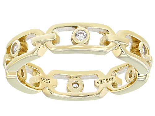 Bella Luce® 0.12ctw White Diamond Simulant Eterno™ Yellow Paperclip Ring (0.07ctw DEW) - Size 7