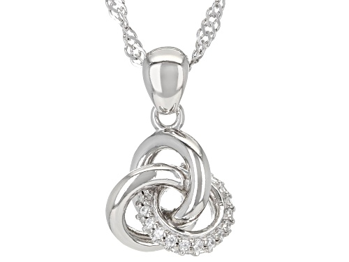 Photo of Bella Luce® 0.25ctw White Diamond Simulant Platinum Over Sterling Silver Pendant With Chain