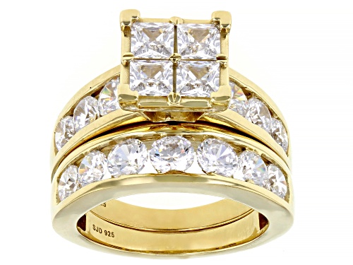 Bella Luce® 6.20ctw White Diamond Simulant Eterno™ Yellow Ring With Band(3.76ctw DEW) - Size 10