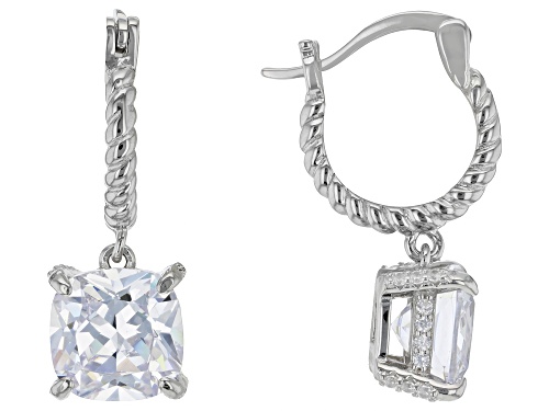 Photo of Bella Luce® 8.37ctw White Diamond Simulant Rhodium Over Sterling Silver Earrings (5.07ctw DEW)