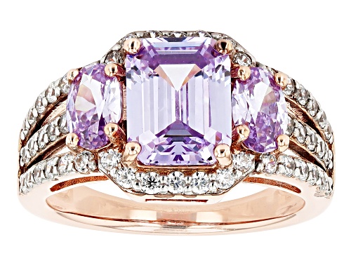 Bella Luce® 6.59ctw Lavender And White Diamond Simulants Eterno™ Rose Ring (3.99ctw DEW) - Size 9