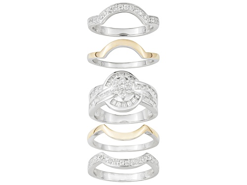 Photo of Bella Luce ® 3.08ctw Rhodium Over Silver & 18k Yellow Gold Over Sterling Silver Ring With Wraps - Size 5