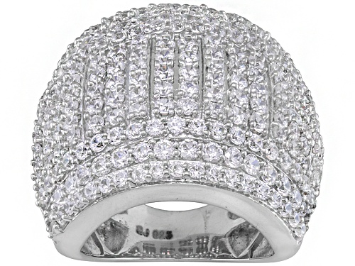 Bella Luce ® 5.42ctw Round Rhodium Over Sterling Silver Ring - Size 5