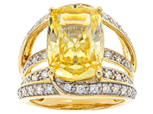 Photo of Bella Luce ® 12.70ctw Yellow & White Diamond Simulant  Eterno™Yellow Ring - Size 5