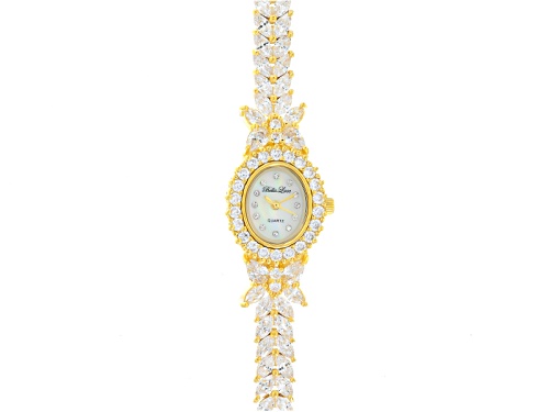 Photo of Bella Luce ® Ladies 25.72ctw Round, Pear & Marquise 18kt Yellow Gold Over Sterling Silver Watch