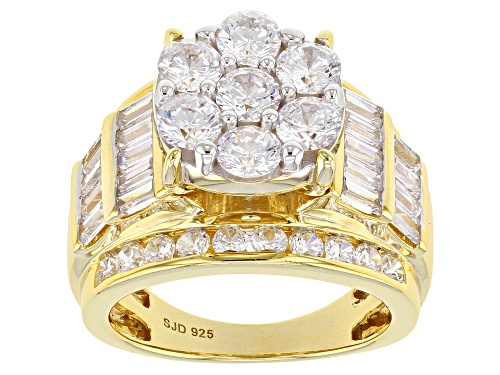 Bella Luce ® 7.10ctw Round And Baguette Eterno (TM) Yellow Ring - Size 5