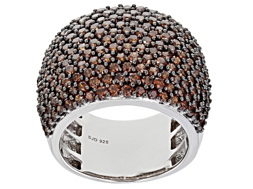 Photo of Bella Luce ® 8.22ctw Mocha Diamond Simulant Rhodium Over Sterling Silver Ring (3.93ctw DEW) - Size 5