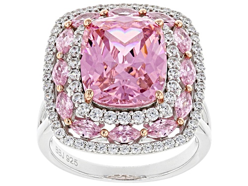 Photo of Bella Luce®11.91ctw Pink And White Diamond Simulants Rhodium Over Sterling Ring (5.78ctw DEW) - Size 6