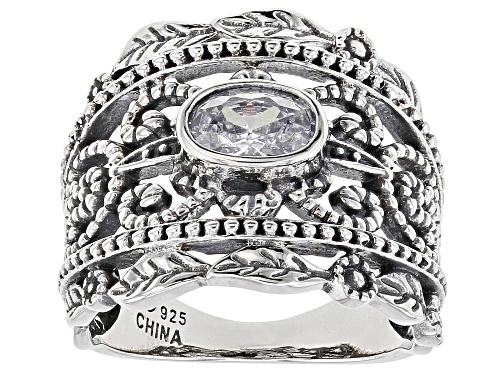 Photo of Bella Luce ® 1.24ctw White Diamond Simulant Rhodium Over Sterling Silver Ring (0.76ctw DEW) - Size 5