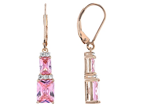 Bella Luce ® 7.02ctw Pink and White Diamond Simulants Eterno ™ Rose Earrings (4.95ctw DEW)