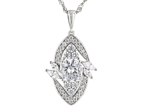 Bella Luce ® 5.07ctw Rhodium Over Sterling Silver Pendant With Chain (3.22ctw DEW)
