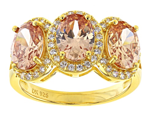 Photo of Bella Luce ® 6.25ctw Champagne and White Diamond Simulants Eterno™ Yellow Ring (4.38ctw DEW) - Size 8