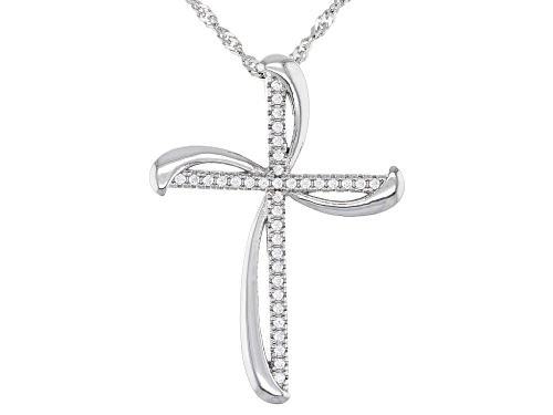 Photo of Bella Luce ® 0.34ctw Rhodium Over Sterling Silver Cross Pendant With Chain