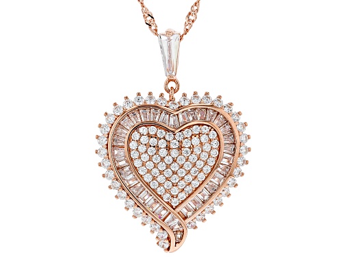 Photo of Bella Luce ® 3.62ctw Eterno™ Rose Heart Pendant With Chain (2.19ctw DEW)