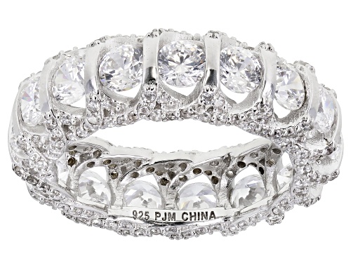 Photo of Bella Luce ® 8.35ctw Rhodium Over Sterling Silver Eternity Band Ring (4.59ctw DEW) - Size 8