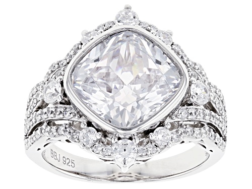Photo of Bella Luce ® 9.61ctw Rhodium Over Sterling Silver Ring (4.66ctw DEW) - Size 8