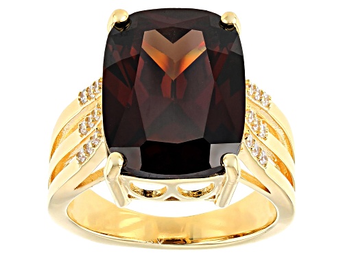 Bella Luce ® 16.31ctw Mocha And White Diamond Simulants Eterno ™ Yellow Ring - Size 7