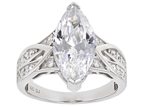 Bella Luce ® 6.69ctw Platinum Over Sterling Silver Ring (4.16ctw DEW) - Size 8