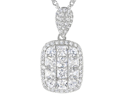 Bella Luce ® 2.39ctw Rhodium Over Sterling Silver Pendant With Chain