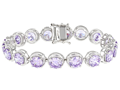 Photo of Bella Luce ® 54.79ctw Lavender Diamond Simulant Rhodium Over Sterling Silver Tennis Bracelet - Size 8