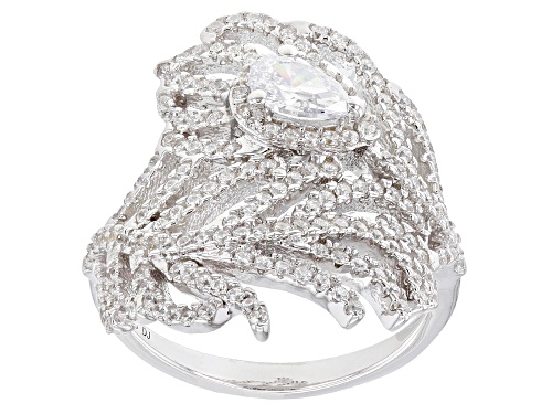 Photo of Bella Luce ® 2.16ctw Rhodium Over Sterling Silver Leaf Ring (1.24ctw DEW) - Size 5