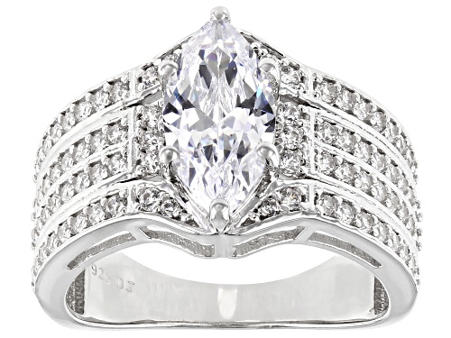 Photo of Bella Luce ® 3.76ctw Rhodium Over Sterling Silver Ring (2.51ctw DEW) - Size 7