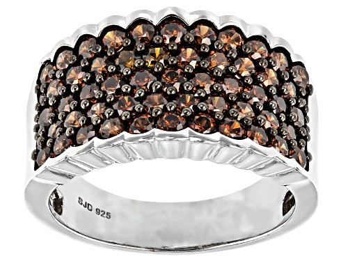 Photo of Bella Luce ® 3.30ctw Mocha Diamond Simulant Rhodium Over Sterling Silver Ring (1.63ctw DEW) - Size 7