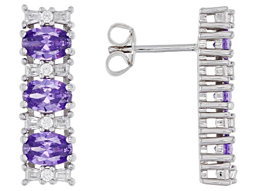 Photo of Bella Luce ® 4.87ctw Amethyst And White Diamond Simulants Rhodium Over Silver Earrings