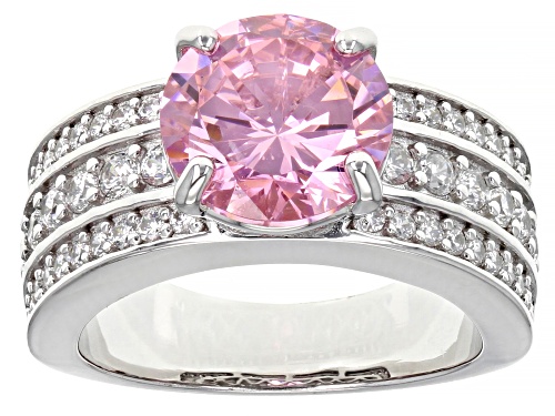 Photo of Bella Luce® 8.09ctw Pink And White Diamond Simulants Platinum Over Sterling Silver Ring(4.63ctw DEW) - Size 8